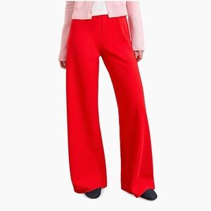 NWT! La Ligne Colby Pant in Red Crepe, Size L